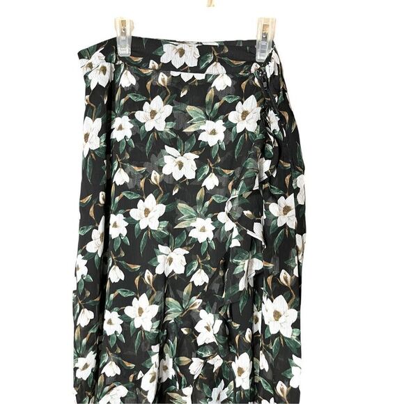Blue Rain Floral High Low Midi Skirt Size Large‎ - Picture 2 of 10